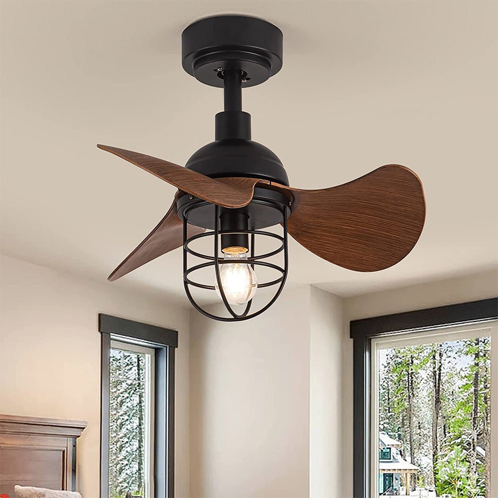 Cute Contemporary Ceiling Fans Dark Walnut With Lighting