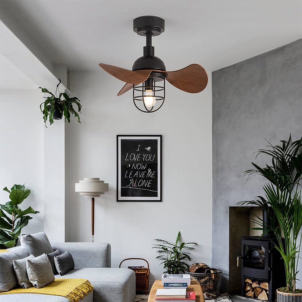 Cute Contemporary Ceiling Fans Dark Walnut With Lighting