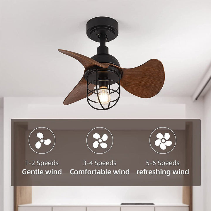 Cute Contemporary Ceiling Fans Dark Walnut With Lighting