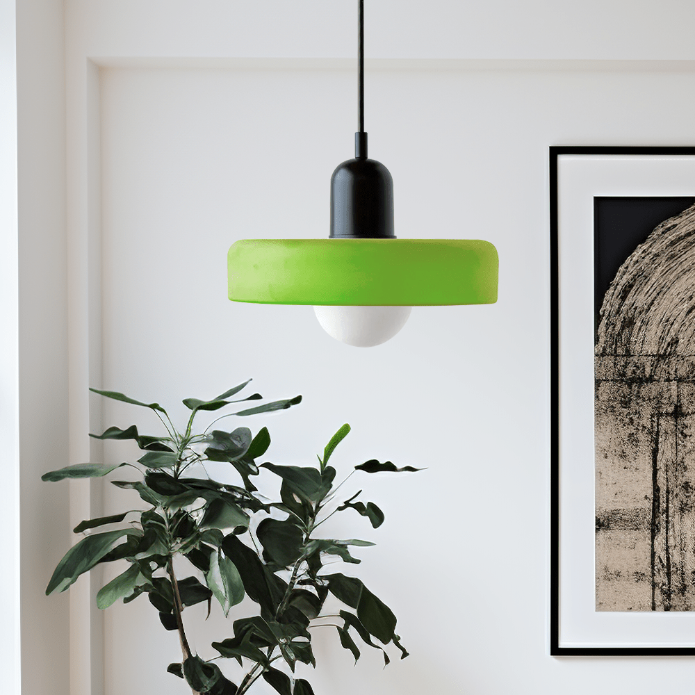 Bauhaus Suspension in Colored Glass