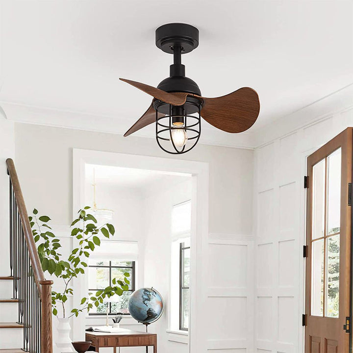 Cute Contemporary Ceiling Fans Dark Walnut With Lighting