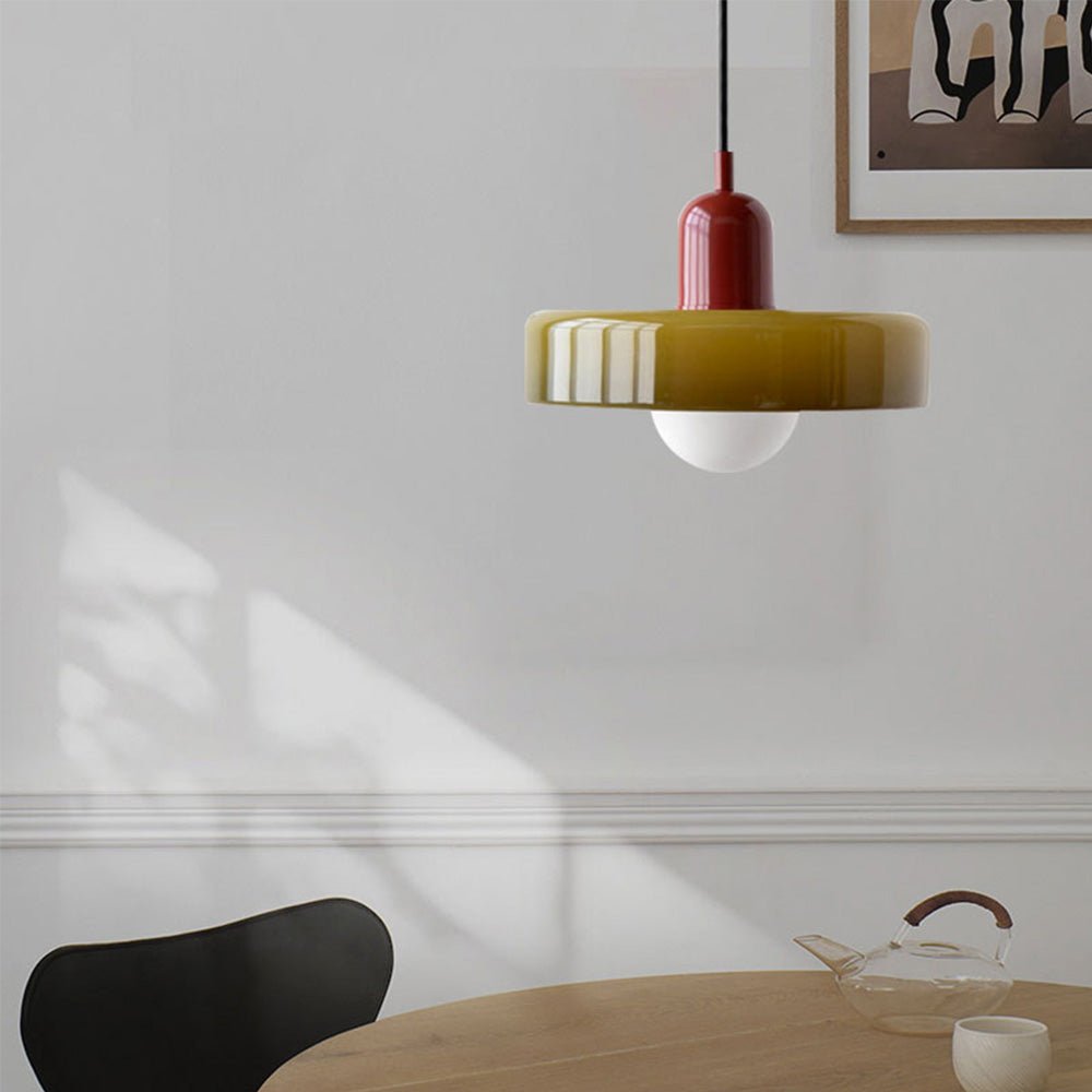Bauhaus Suspension in Colored Glass