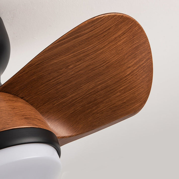 Simple stylish ceiling fan for bedroom with LED lighting