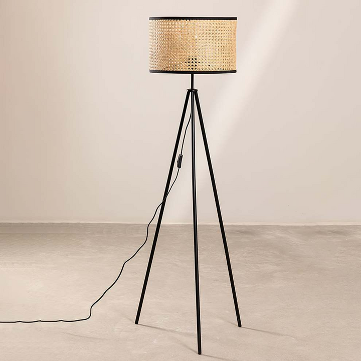 Rattan Tripod Floor Lamp