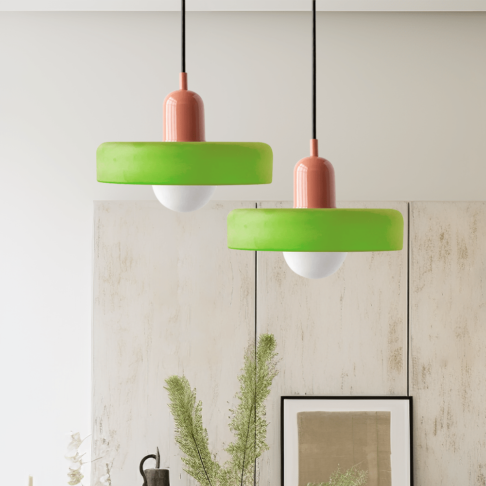 Bauhaus Suspension in Colored Glass