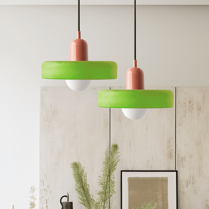 Bauhaus Suspension in Colored Glass