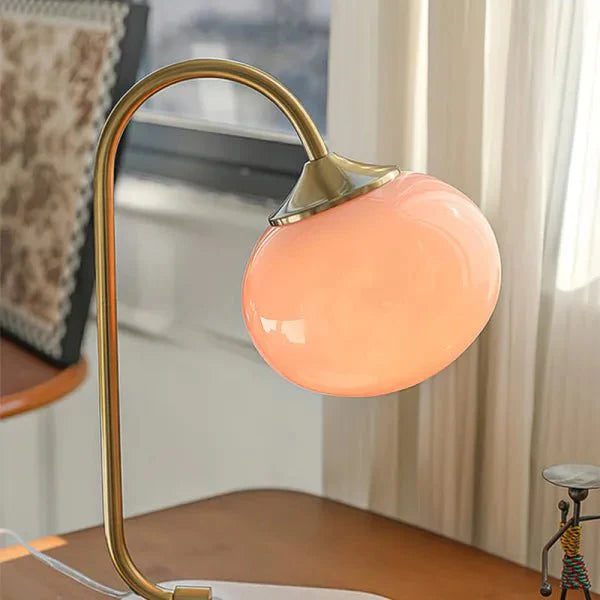 Marshmallow Metal and Glass Table Lamp
