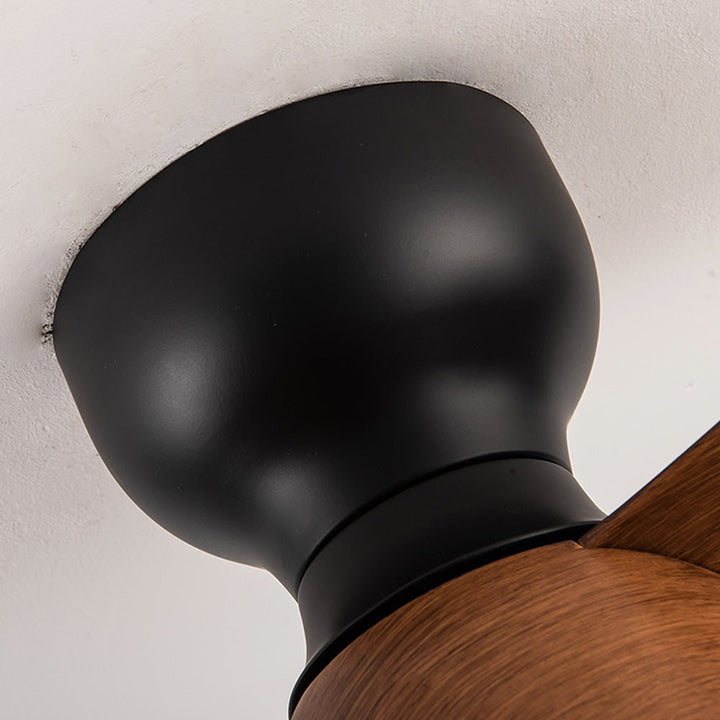 Simple stylish ceiling fan for bedroom with LED lighting