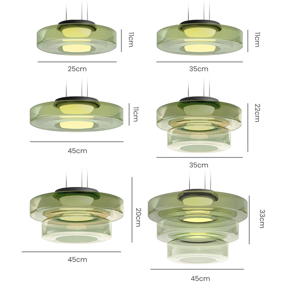 Bauhaus Style Glass Pendant Lamps