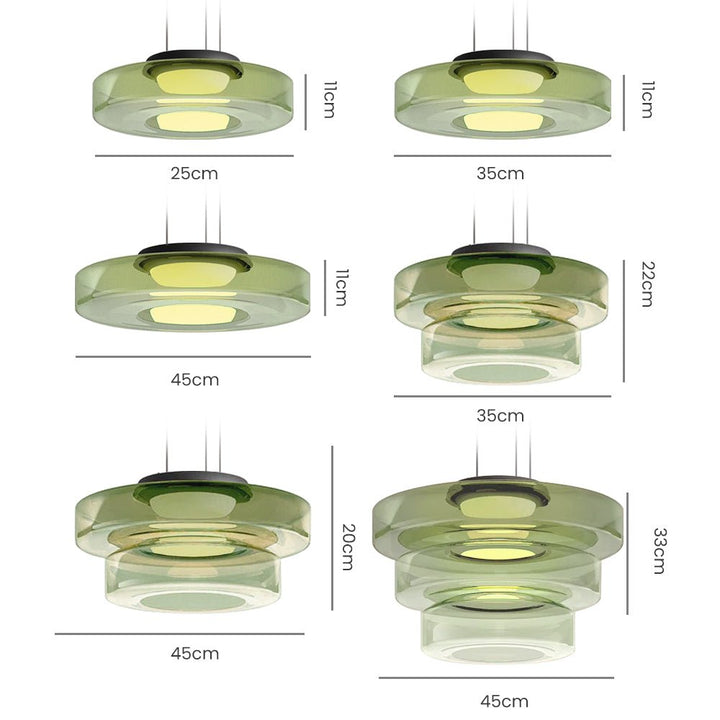 Bauhaus Style Glass Pendant Lamps