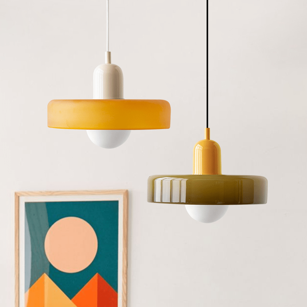 Bauhaus Suspension in Colored Glass