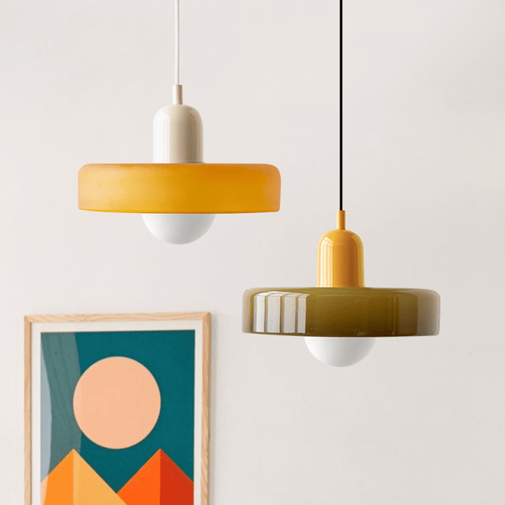 Bauhaus Suspension in Colored Glass