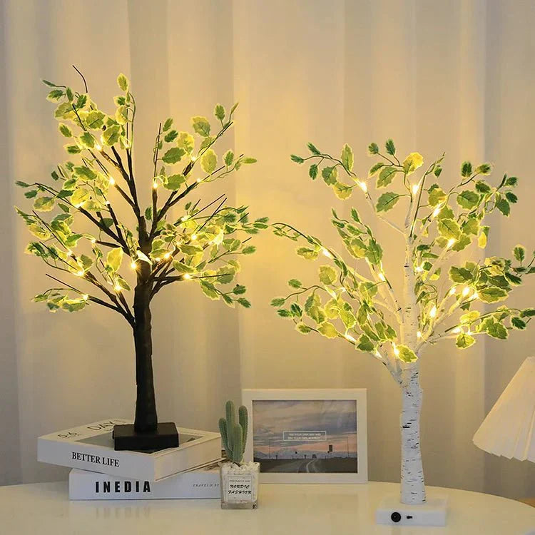 LED Christmas Tree Green Leaves Lighting