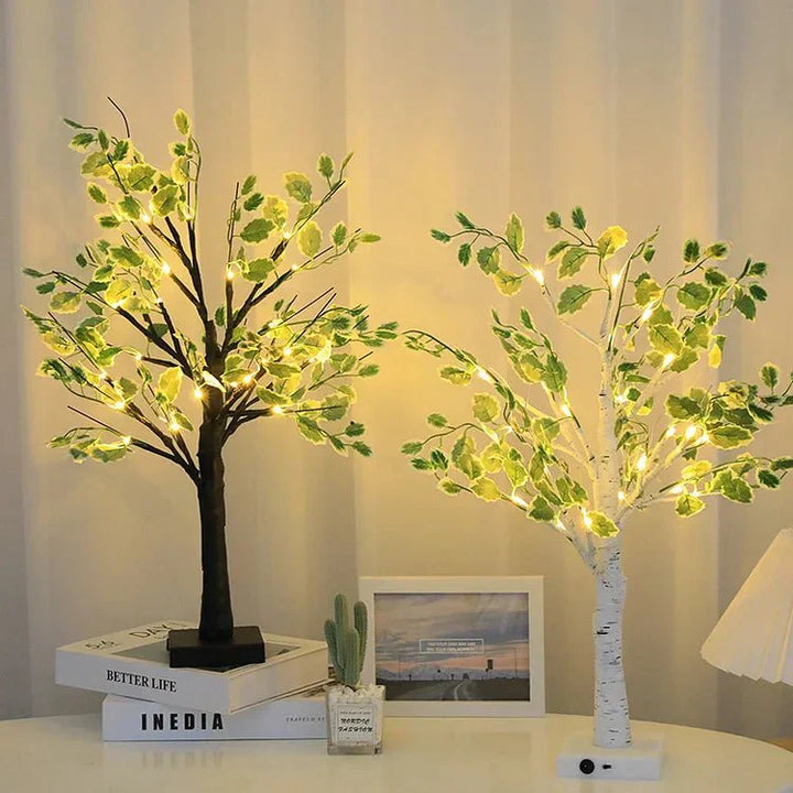 LED Christmas Tree Green Leaves Lighting