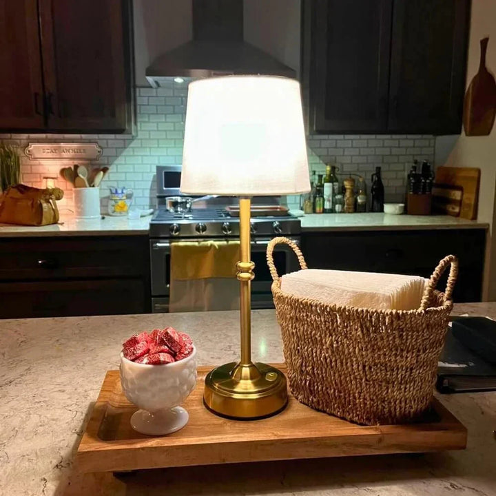 Wireless Retro Fabric LED Table Lamp