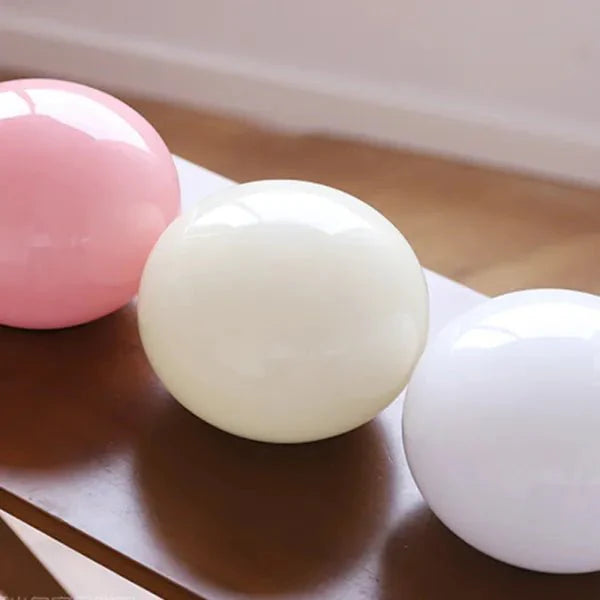 Marshmallow Metal and Glass Table Lamp