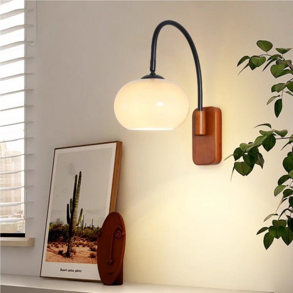 Bauhaus Persimmon Rotatable Glass Wall Lamp