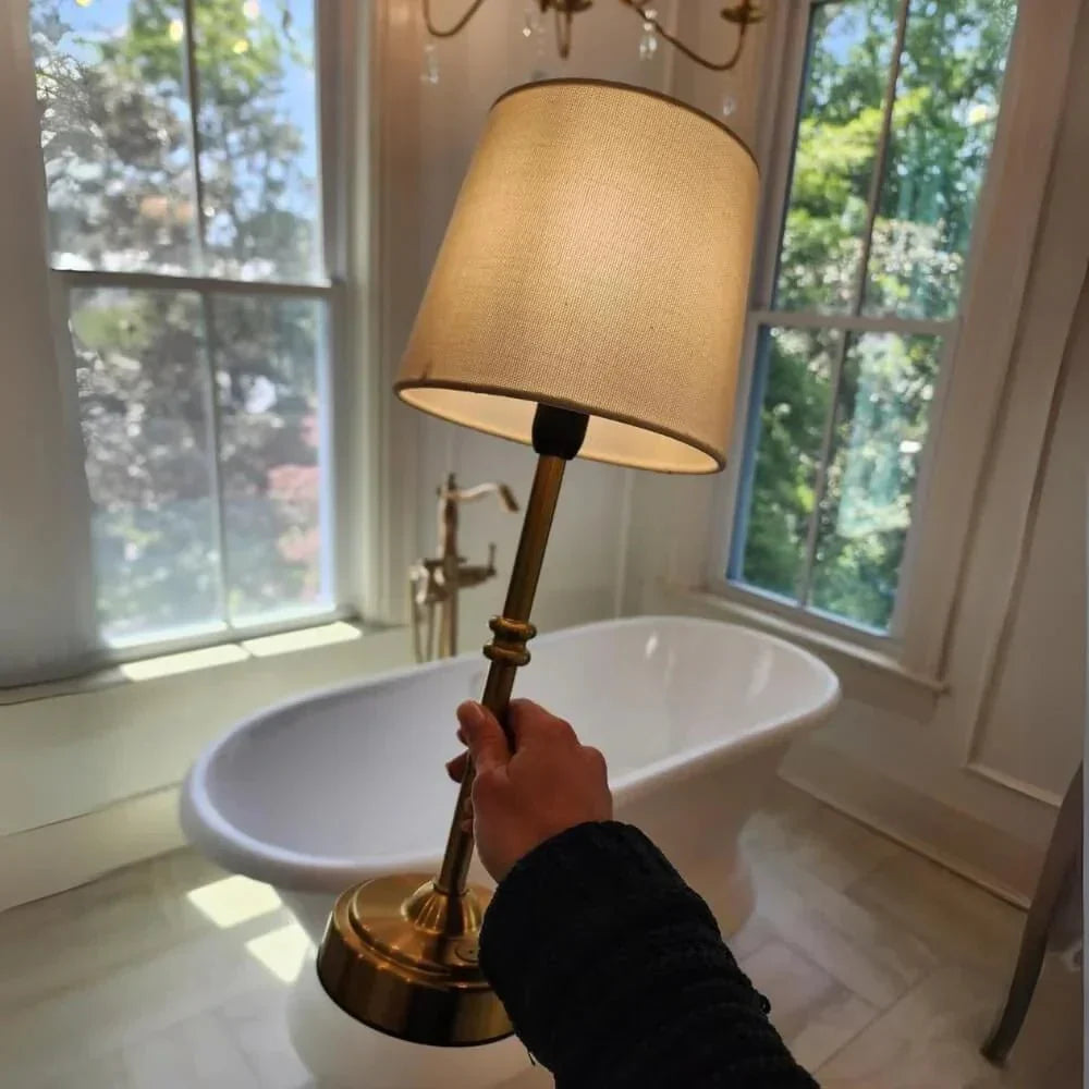 Wireless Retro Fabric LED Table Lamp