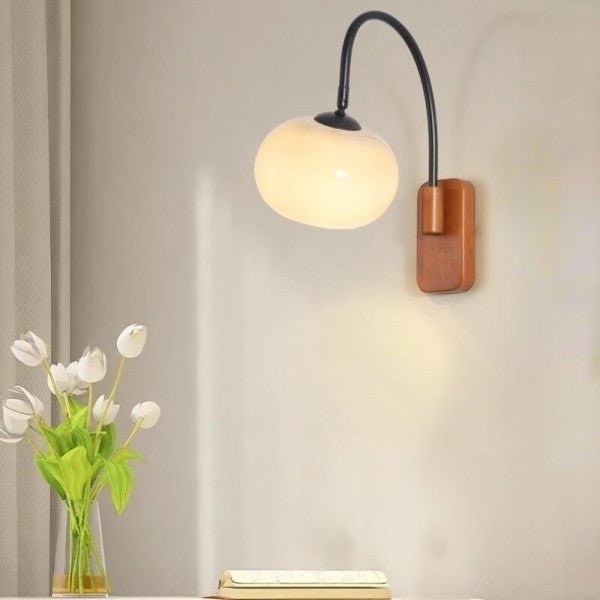 Bauhaus Persimmon Rotatable Glass Wall Lamp
