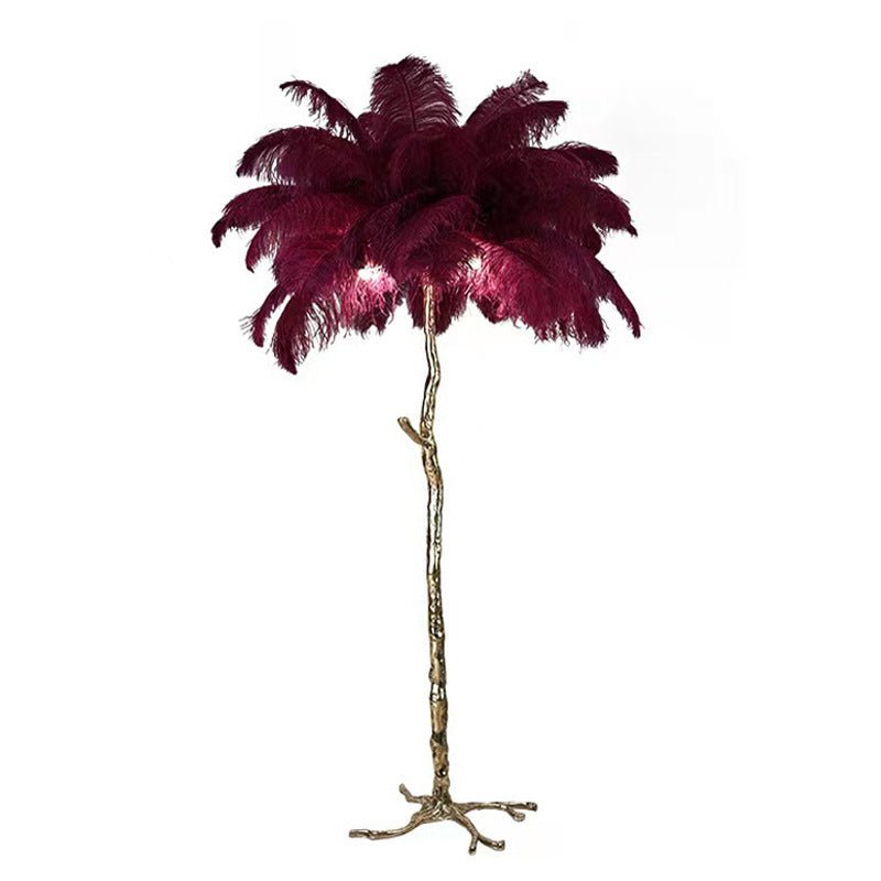 Nordic Ostrich Feather Floor Lamp