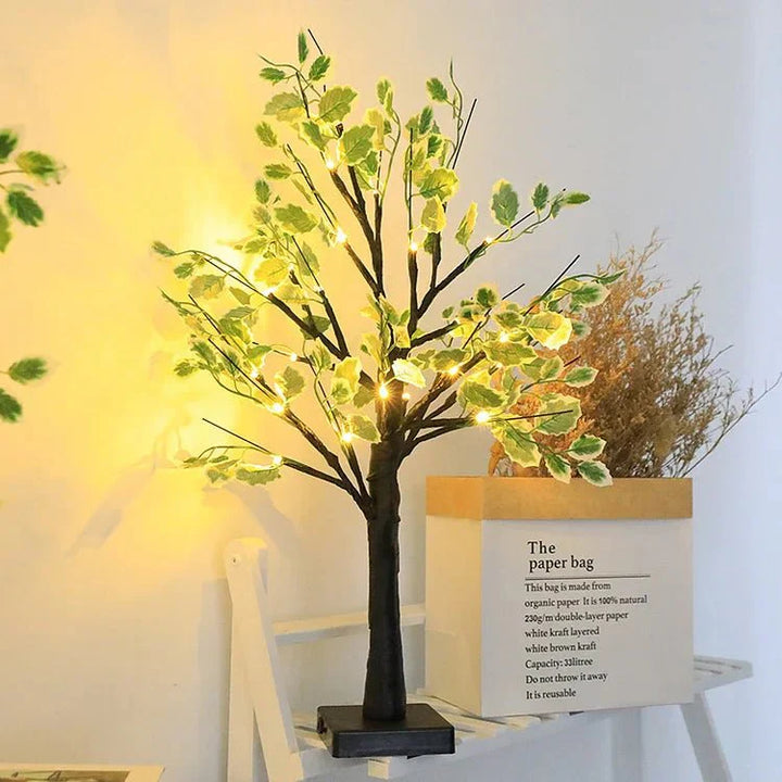LED Christmas Tree Green Leaves Lighting