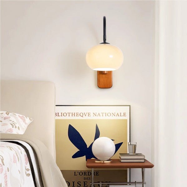 Bauhaus Persimmon Rotatable Glass Wall Lamp