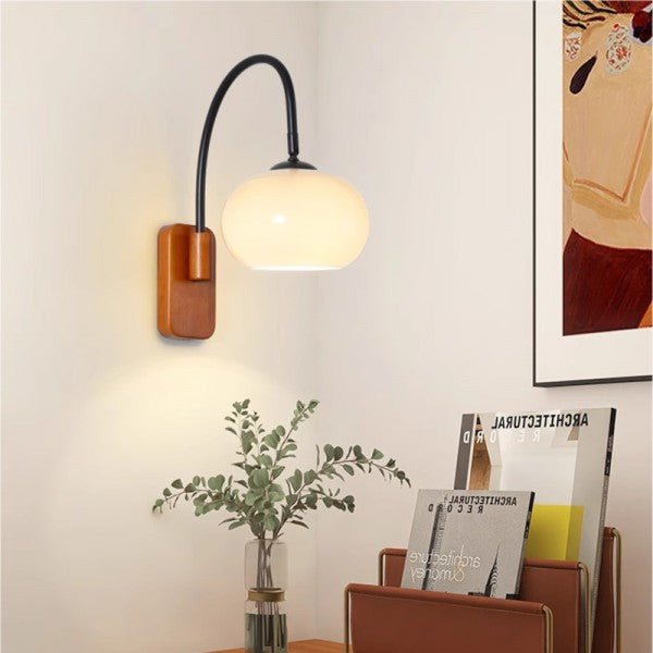 Bauhaus Persimmon Rotatable Glass Wall Lamp