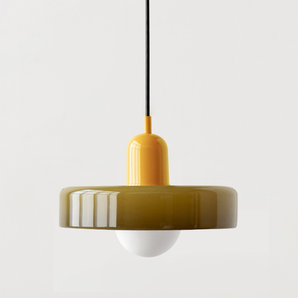 Bauhaus Suspension in Colored Glass