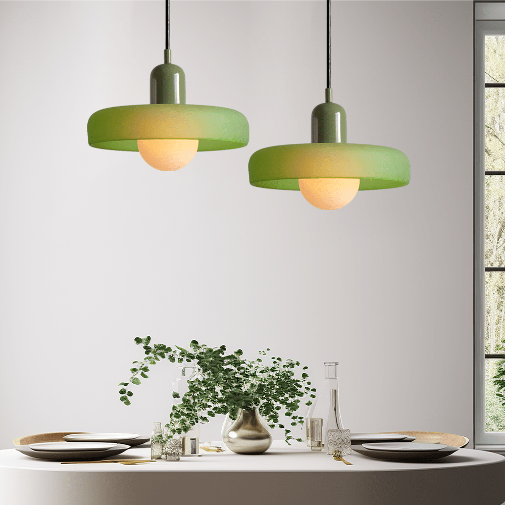 Bauhaus Suspension in Colored Glass