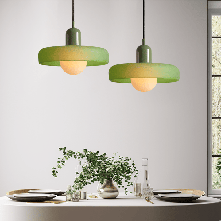 Bauhaus Suspension in Colored Glass