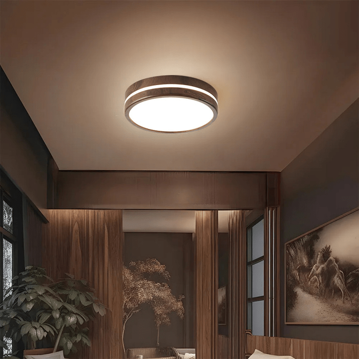 Round Wooden Ceiling Lamp