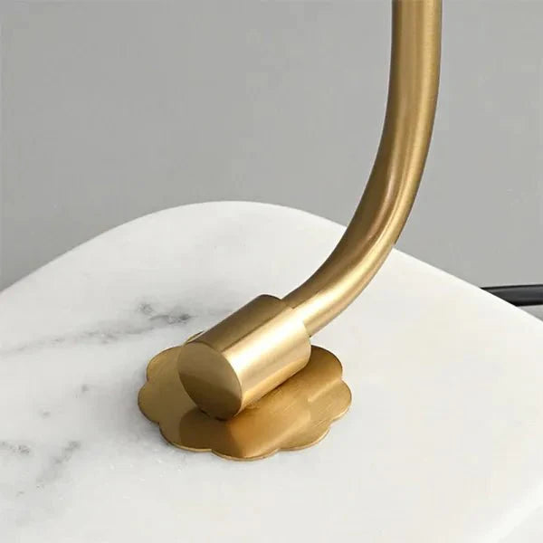 Marshmallow Metal and Glass Table Lamp