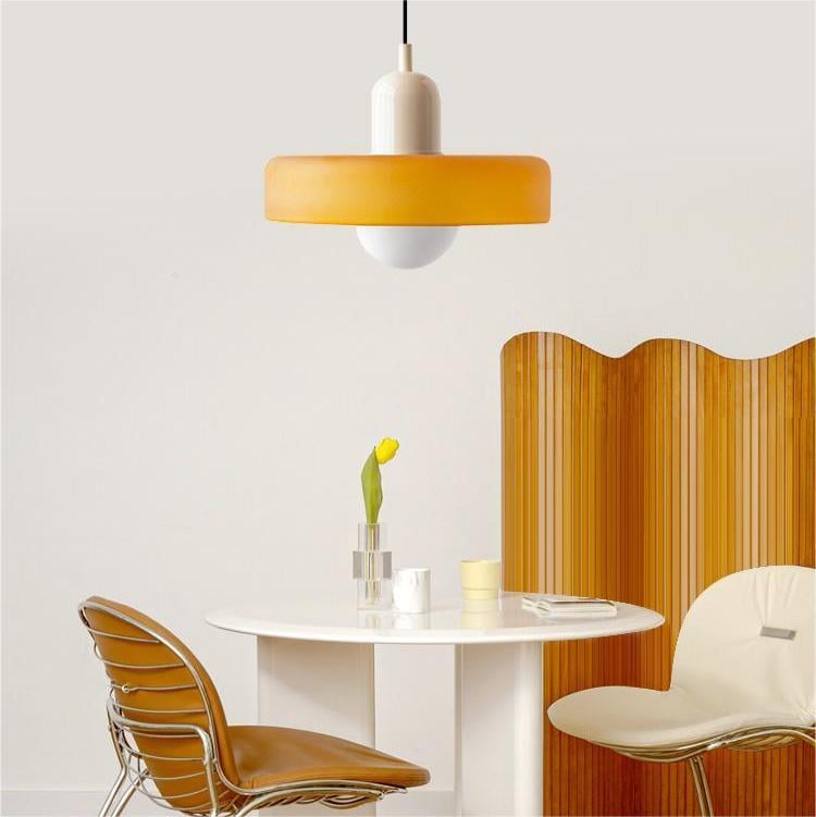 Bauhaus Suspension in Colored Glass