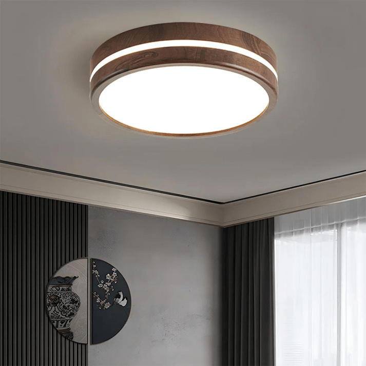 Round Wooden Ceiling Lamp