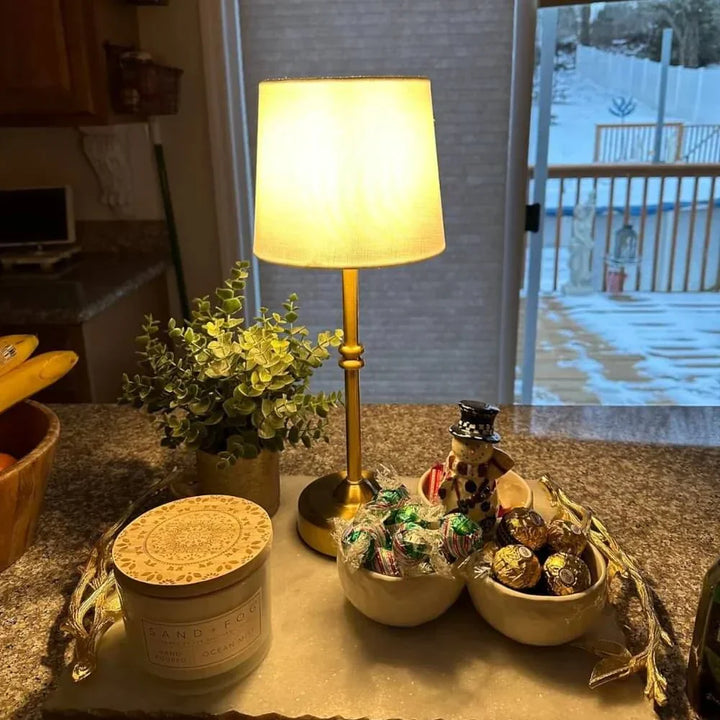 Wireless Retro Fabric LED Table Lamp