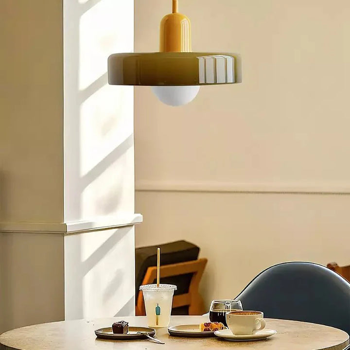 Bauhaus Suspension in Colored Glass