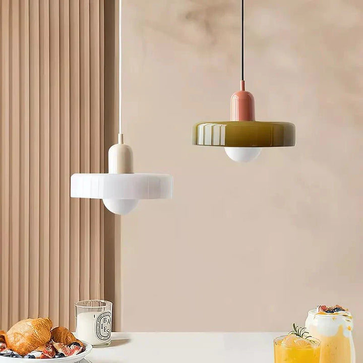Bauhaus Suspension in Colored Glass