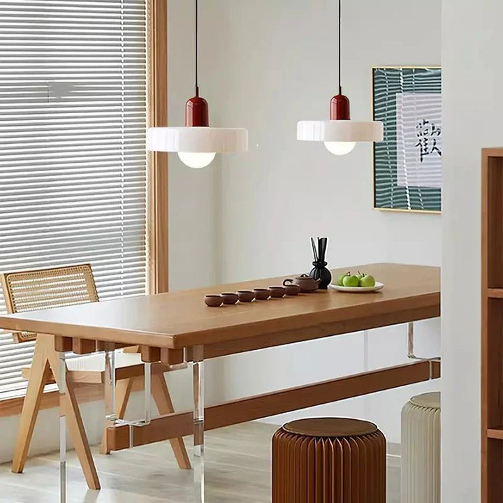 Bauhaus Suspension in Colored Glass