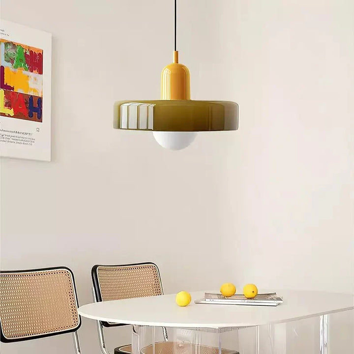 Bauhaus Suspension in Colored Glass