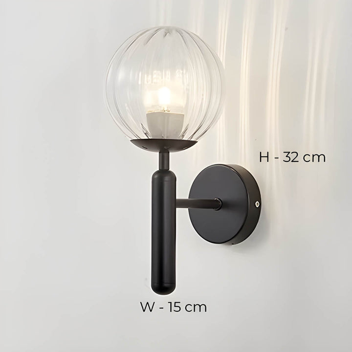 Clair Wall Lamp made of processed glass