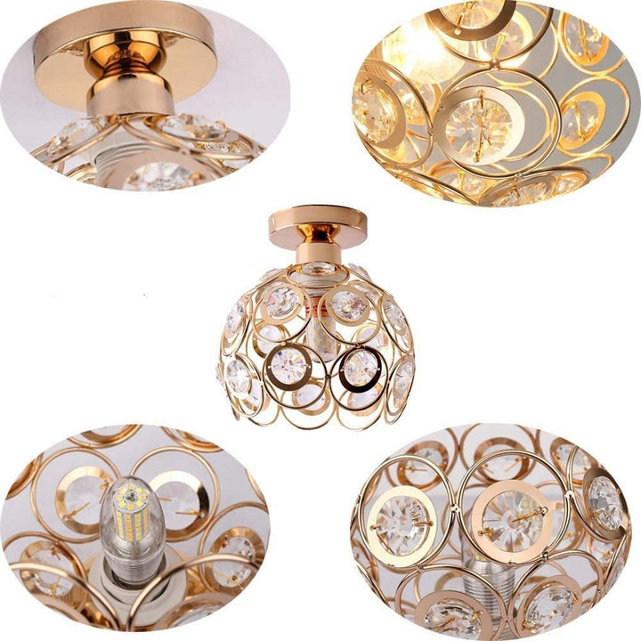 Beautiful Golden Luxury Ball Hall Ceiling Lamp