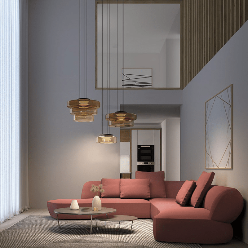 Bauhaus Style Glass Pendant Lamps