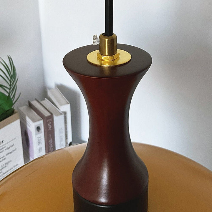 Amber Glass Farm Pendant Light