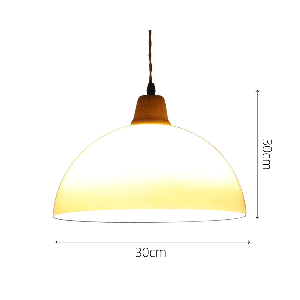 Amber Glass Farm Pendant Light