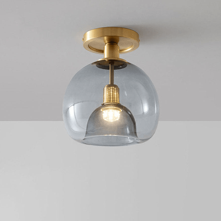 Modern Glass Hall Ceiling Lamp Gray