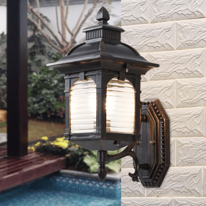 Antique Glass Wall Lamp