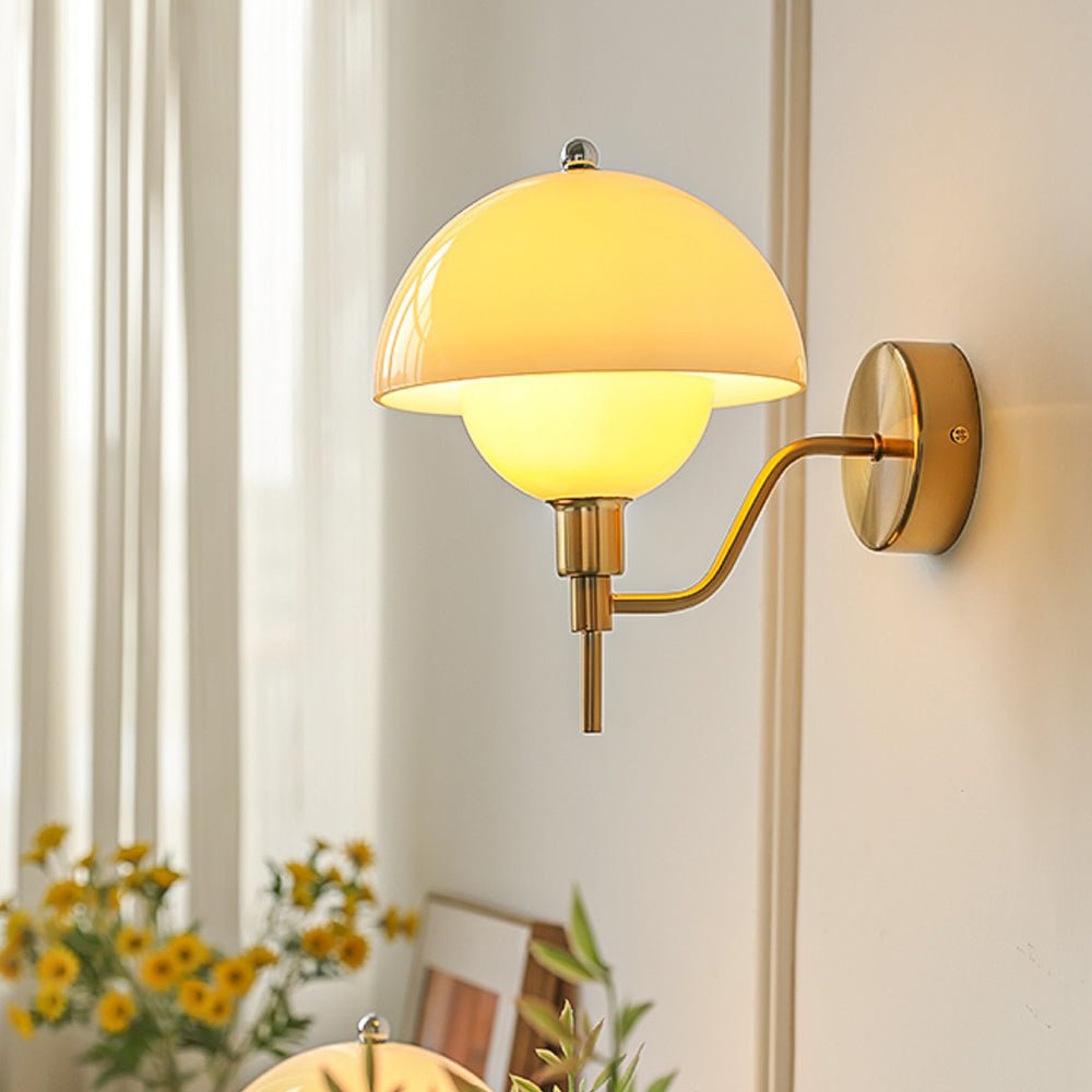 Mushroom Wall Lamp Cream