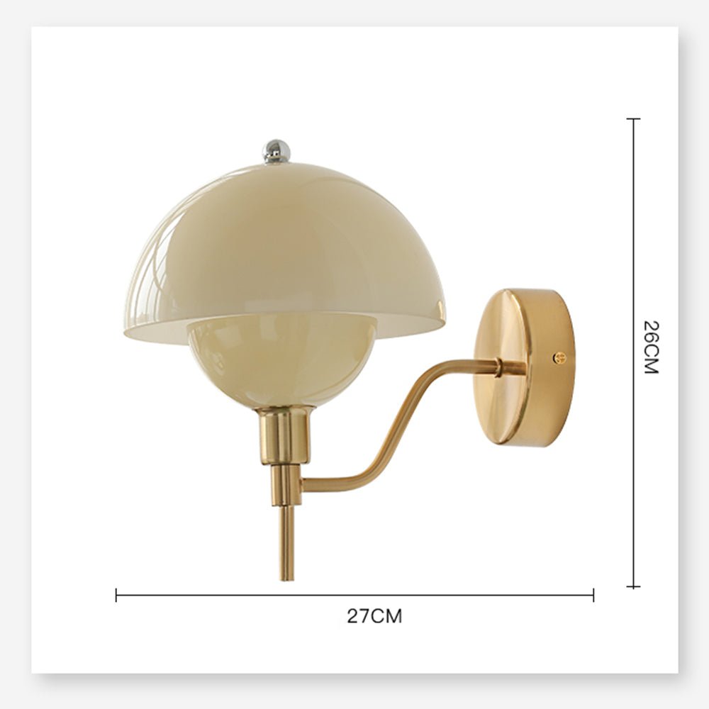 Mushroom Wall Lamp Cream