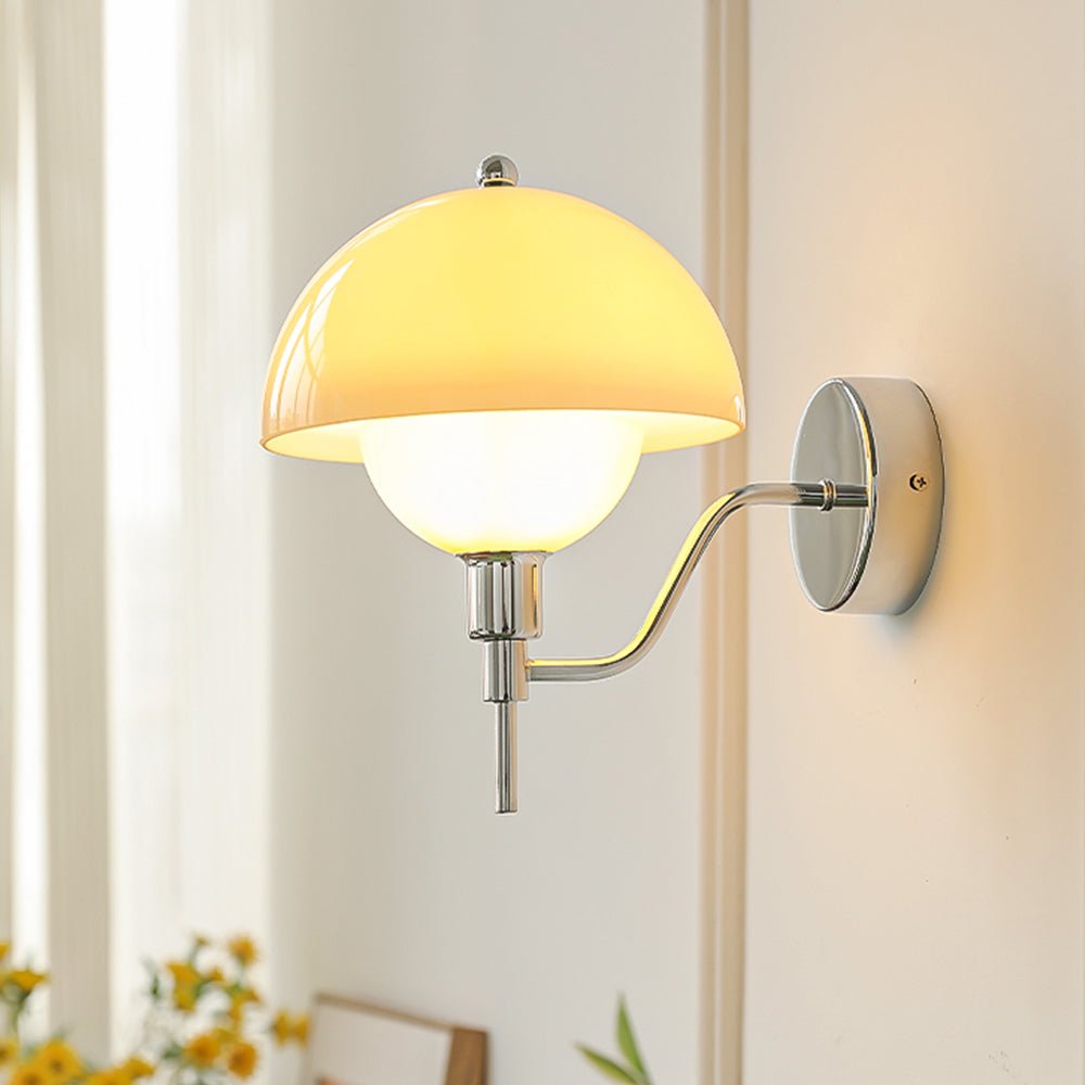 Mushroom Wall Lamp Cream