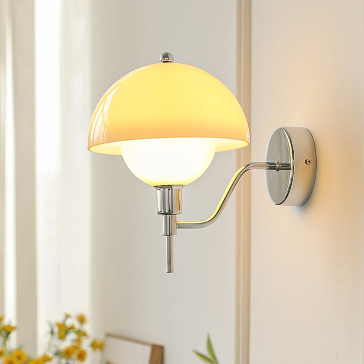 Mushroom Wall Lamp Cream